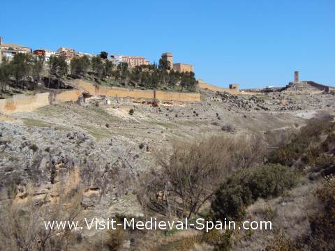 The impressive natural and manmade defences of Alarcon, Spain