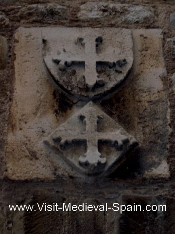 Photo of carved stone crosses in Vic.