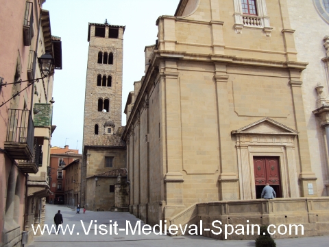 The Medieval Cathedral of vic with its splendid romanesque tower