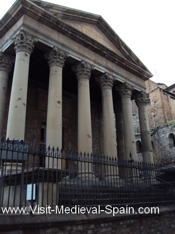 During the middle ages this roman temple in Vic became the keep of Wilfred the hairy's castle