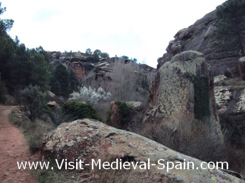 Photo taken as we walked the footpath which leads to the prehistoric cave paintings near to Albarracin