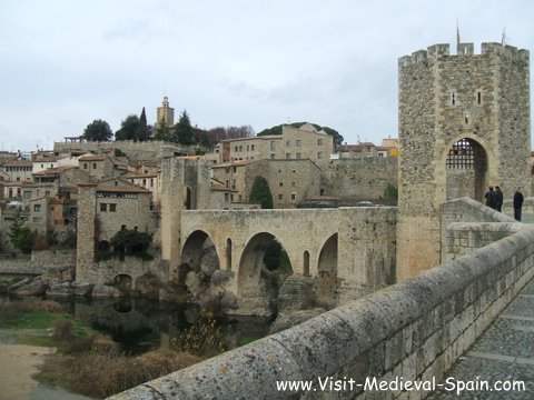 Photo of the Medieval Bridge at Besalu,Catalunya,Spain